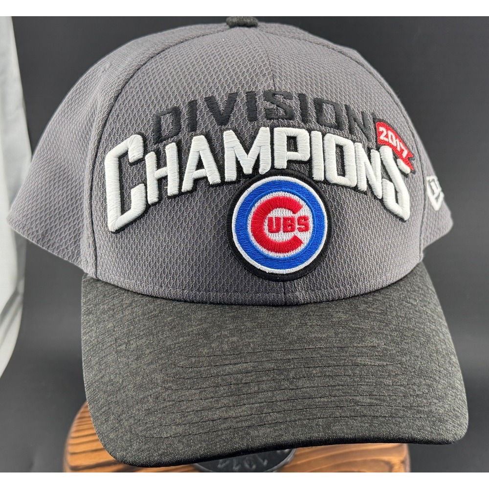 Chicago Cubs 2017 Division Champions Hat-New Era 9FORTY, Grey Snapback Cap, MLB